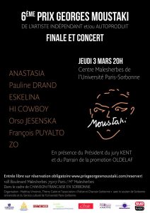 Réservez vos places pour la finale du Prix Moustaki