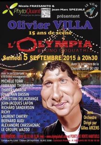 Olivier VILLA dévoilera le DVD de son Olympia le 5 septembre