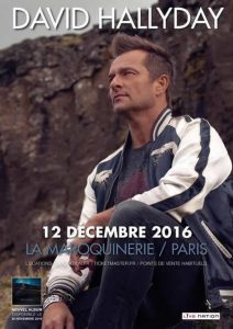 David HALLYDAY annonce un concert à Paris