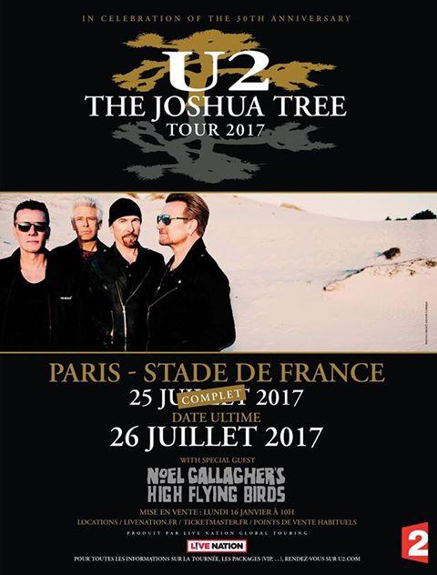 U2 ajoute une date supplémentaire au Stade de France