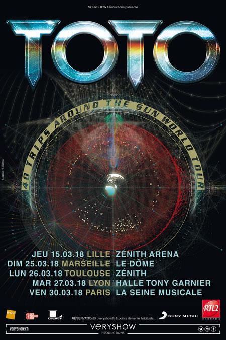 TOTO prépare cinq concerts en France