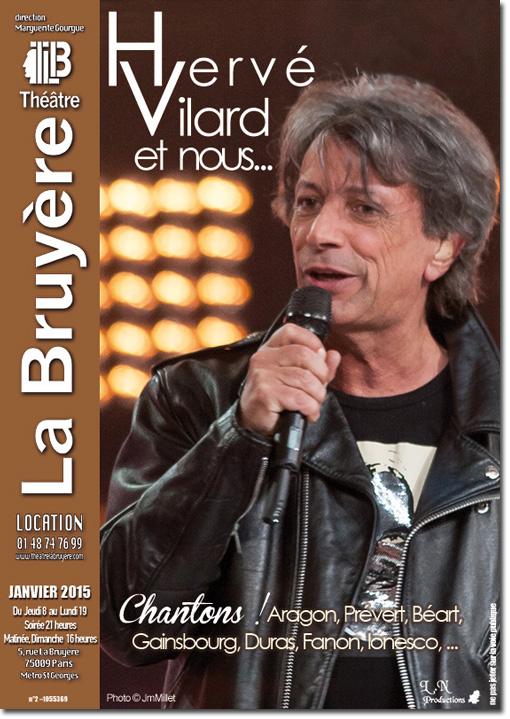 Hervé VILARD chantera les grands auteurs au Théâtre La Bruyère