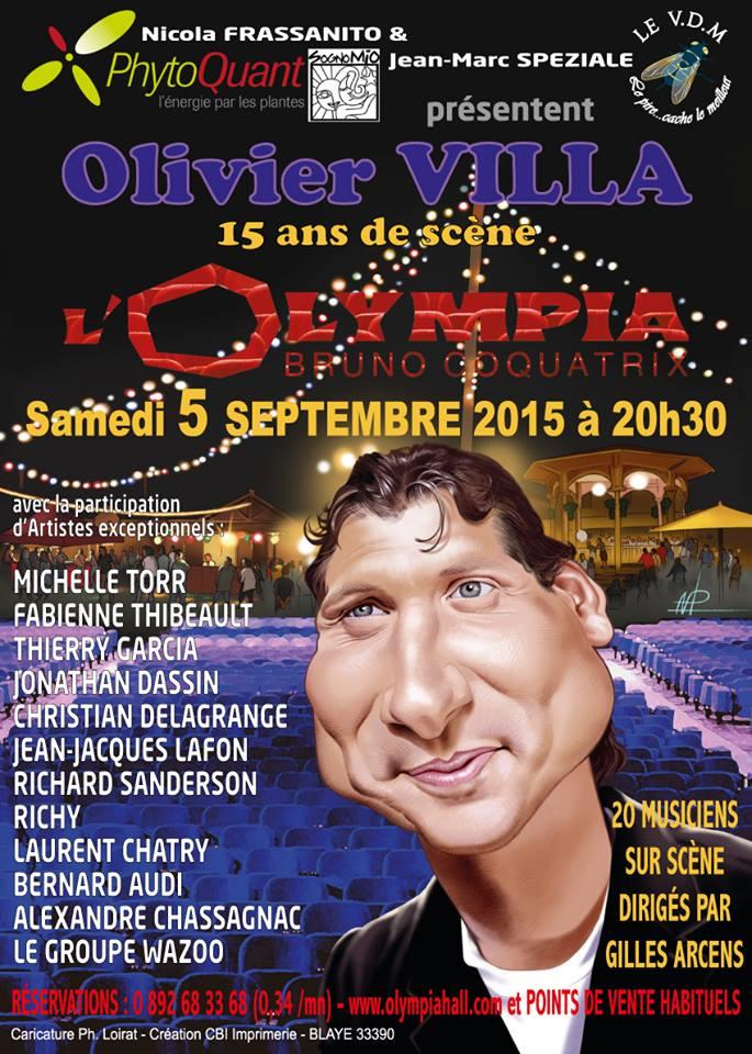 Olivier VILLA, le fils de Patrick SÉBASTIEN, s'offre l'Olympia