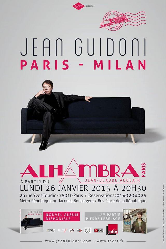 Jean GUIDONI en concert à l'Alhambra de Paris