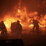 Villeneuve-Loubet : Violent incendie dans un entrepôt, d'importants moyens sur place.