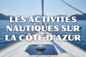 Les activités nautiques sur la côte d'azur visuel