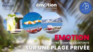 Radio Emotion vous offre votre moment de détente sur une plage privée