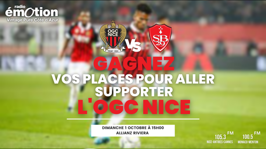 Radio Emotion, partenaire de l’OGC Nice, vous offre vos places pour Nice-Brest, match évènement à l’occasion des 10 ans de l’Allianz !