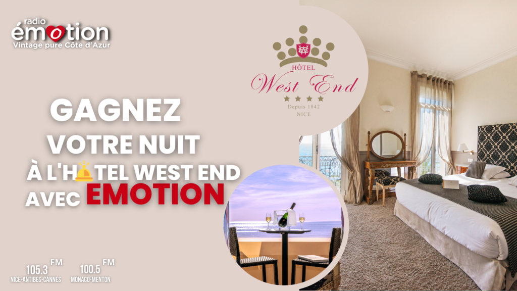 Gagnez votre nuit d’exception à l’hôtel West End… Un superbe 4 étoiles sur la Prom’ à Nice.